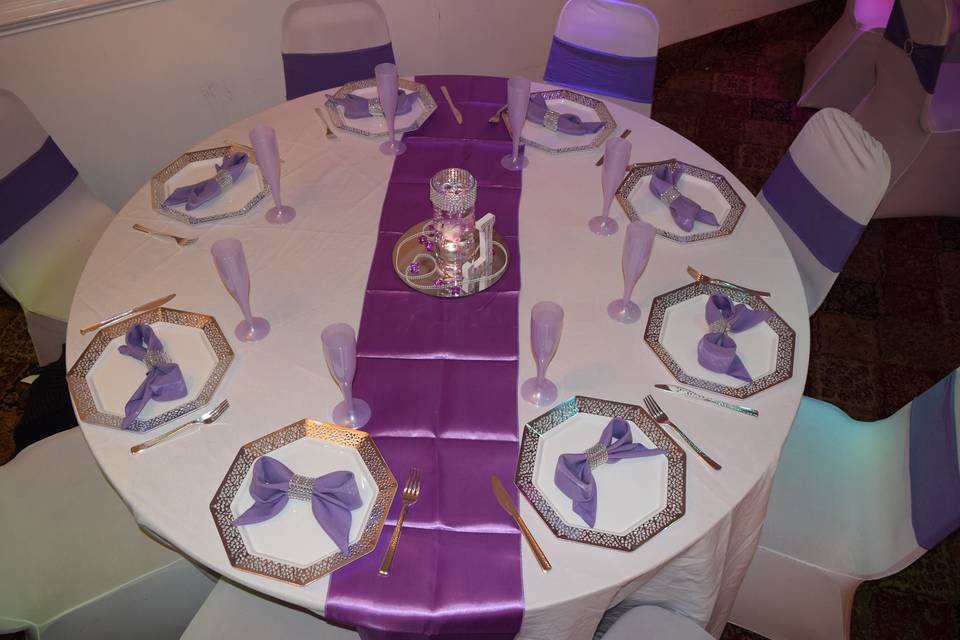 Purple kiddies table