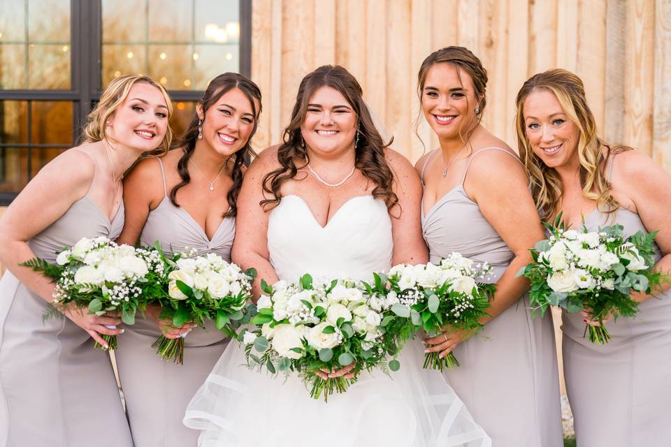 All White Bouquets