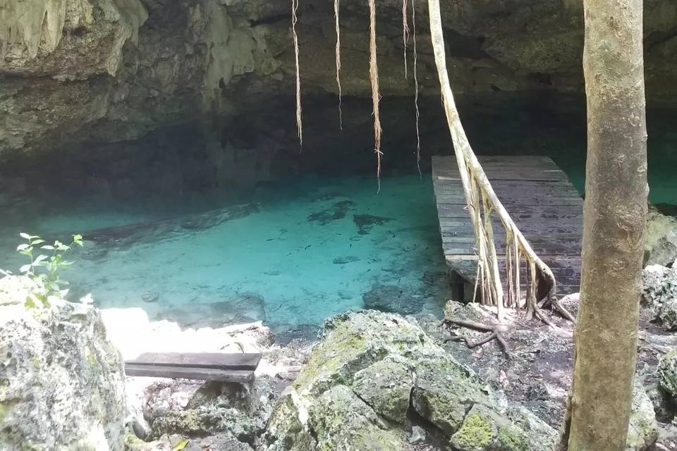 Cenote swim in Mexico