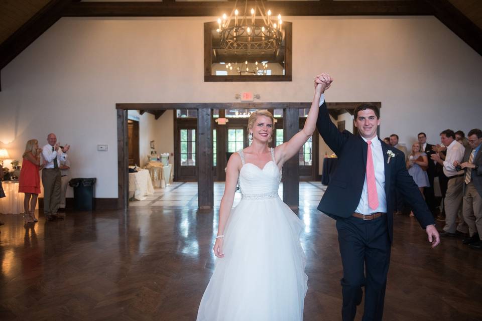 Newlyweds' entrance