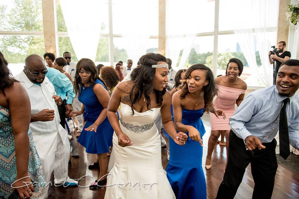 Bride and her guests