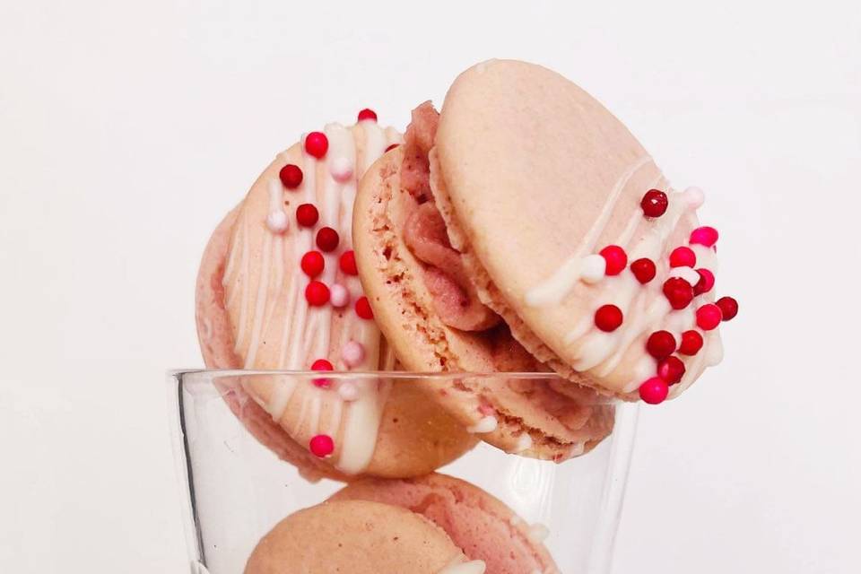 Strawberry Macarons