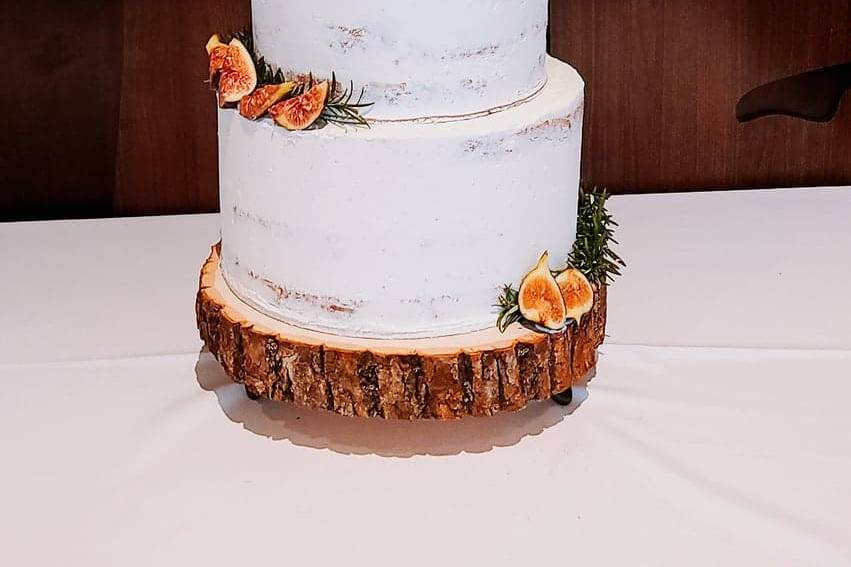 3 tier semi-naked cake