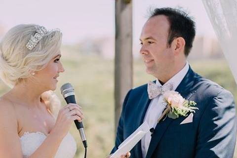 The reading of the vows, probably the most important moment in the entire ceremony before you say 