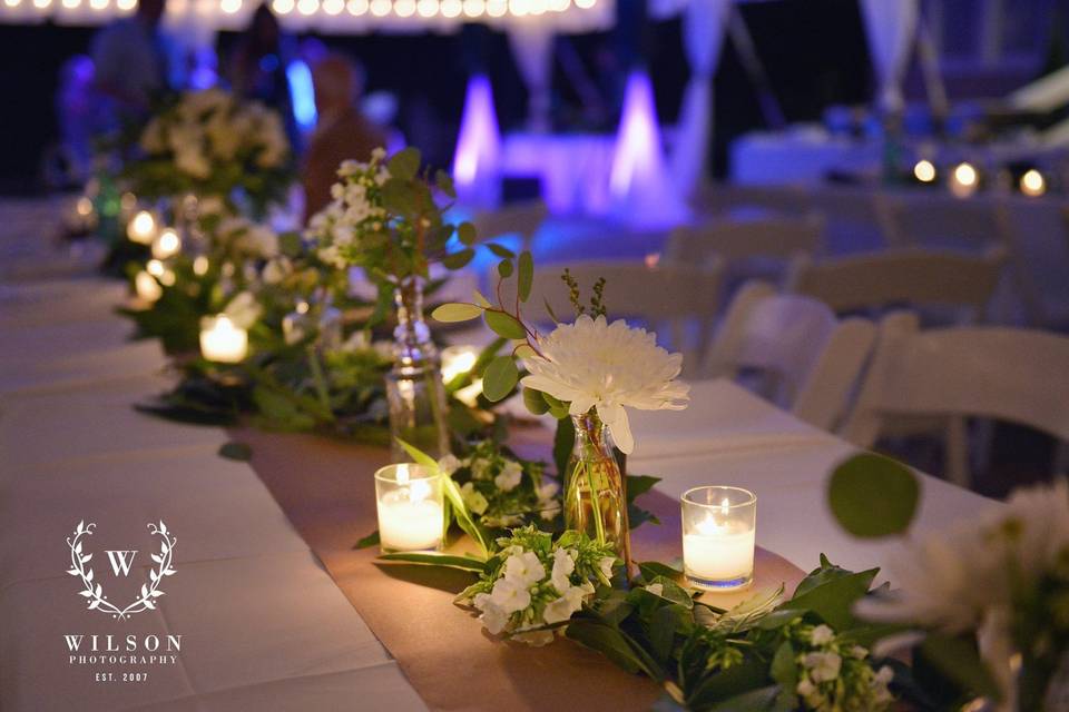 Long table with candles