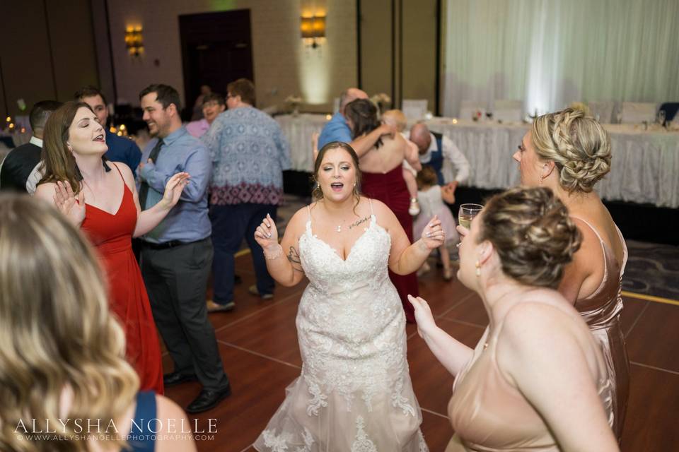 Bride on the dance floor!