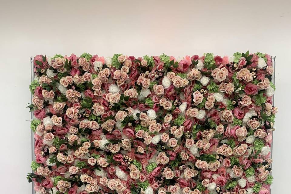 Flower Wall Pink/Greenery