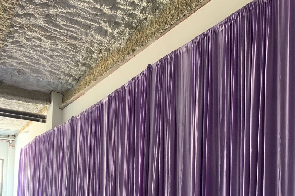 Purple decor Draping