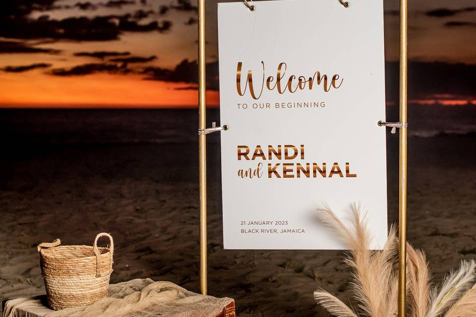 Boho Welcome Sign