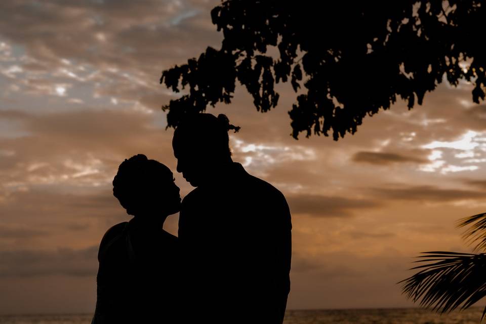 Sunset wedding