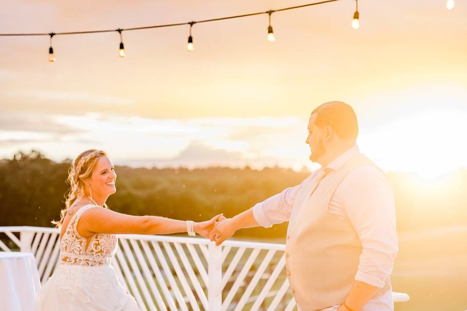 Dancing on the terrace