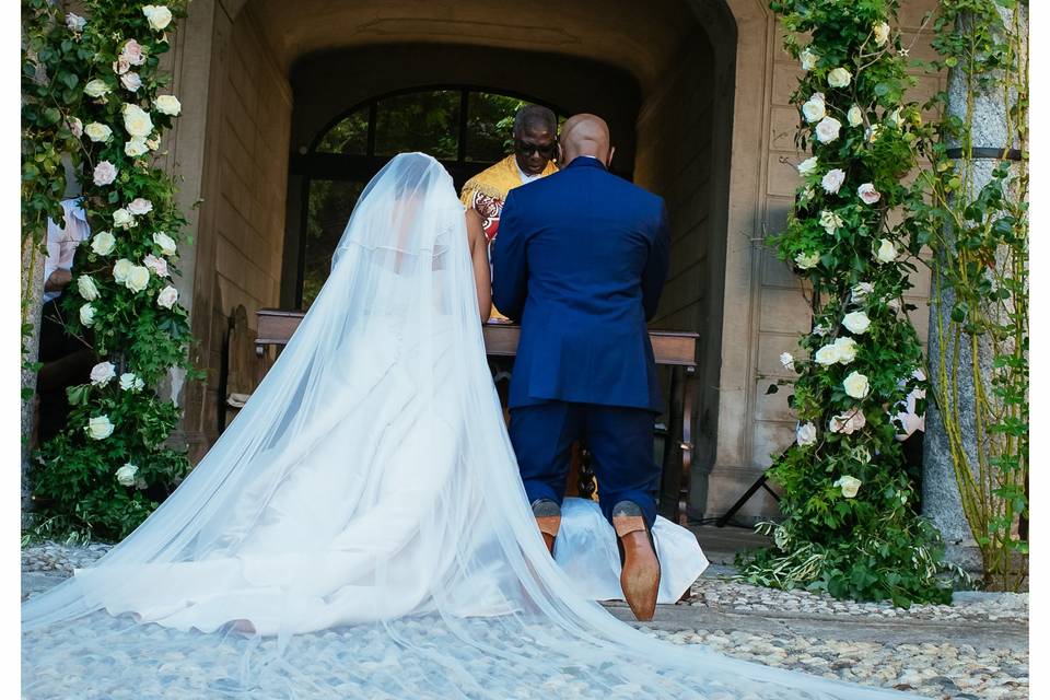 At the altar