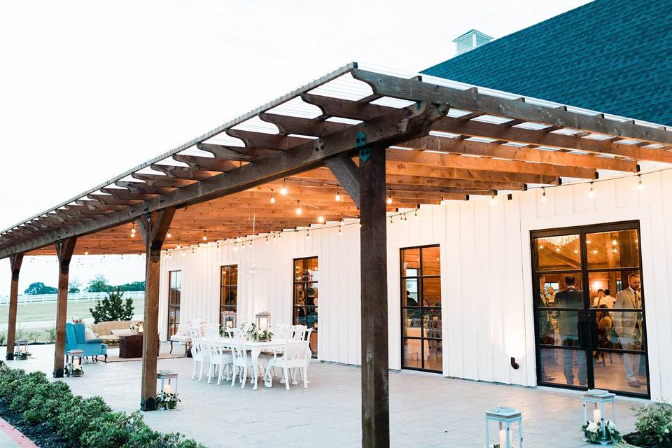 Covered Patio at the Barn