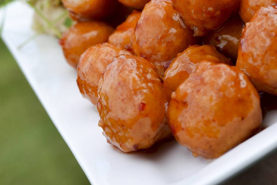 Fried Scallops, Spicy Glaze