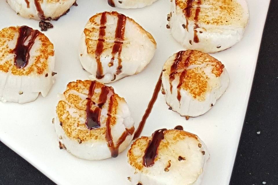 Stout Seared Scallops