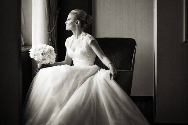 Bride in the suite