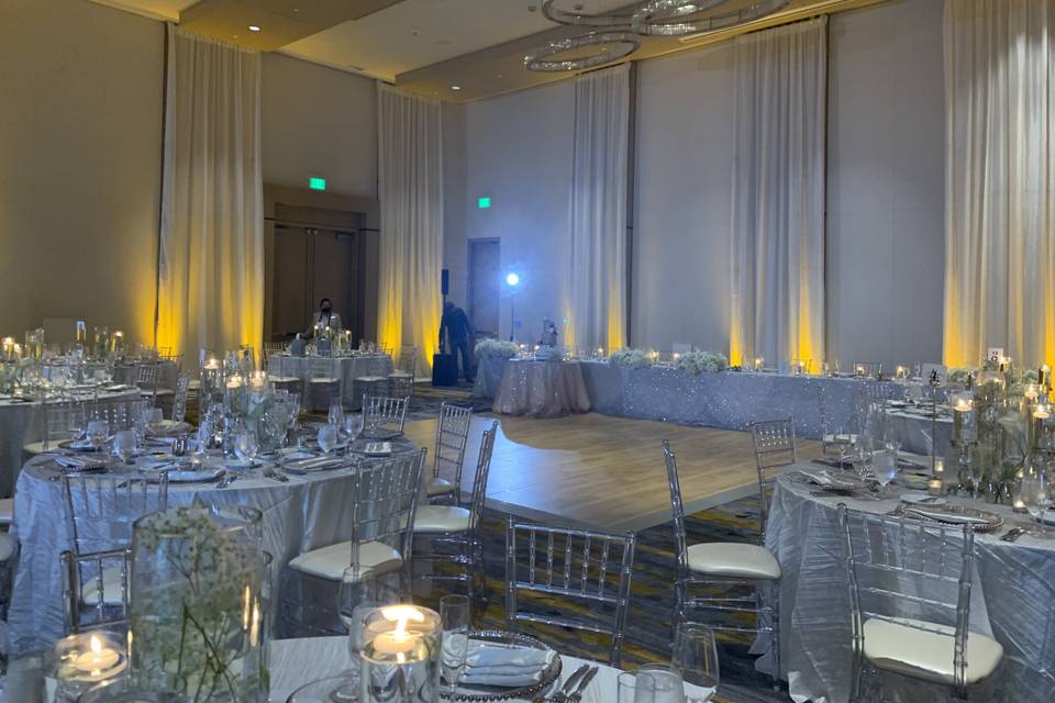 Reception Drapery & Uplighting