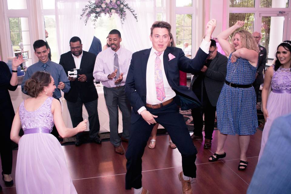 Guests dancing