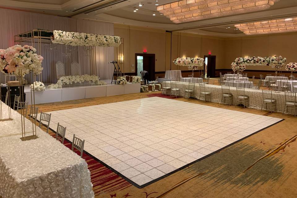 White Marble Dance Floor