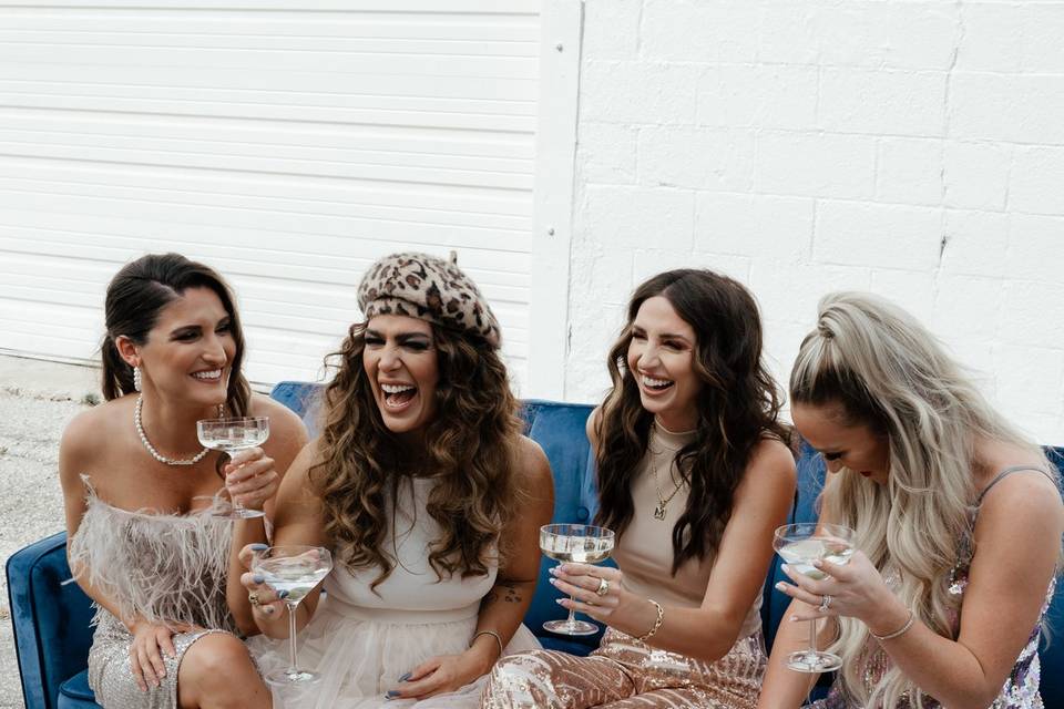 Cheers to the bride squad