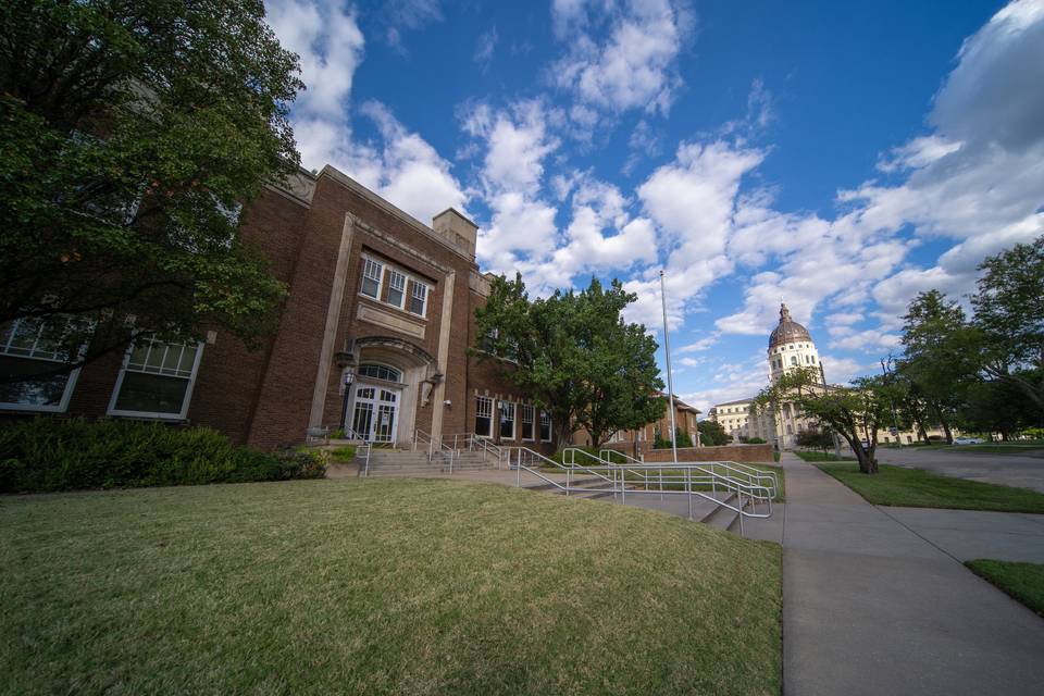 Next to the Kansas Capitol