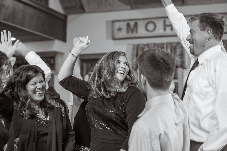 Dancing candid wedding photo