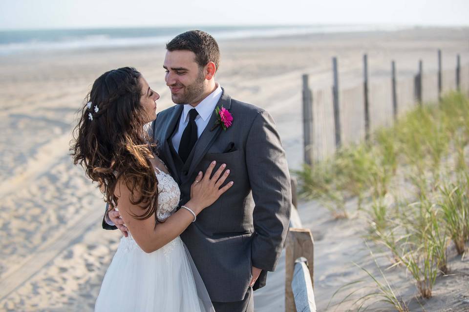 Happy couple on the beach