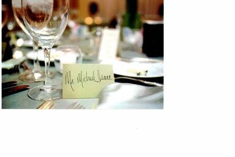 Sometimes the smallest things can make the biggest impact.  Like this hand lettered place card.  Very simple