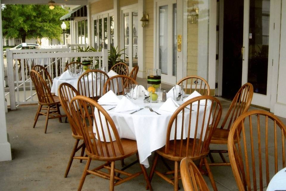 Table Setup for Breakfast on the Balcony here at City Club Marietta