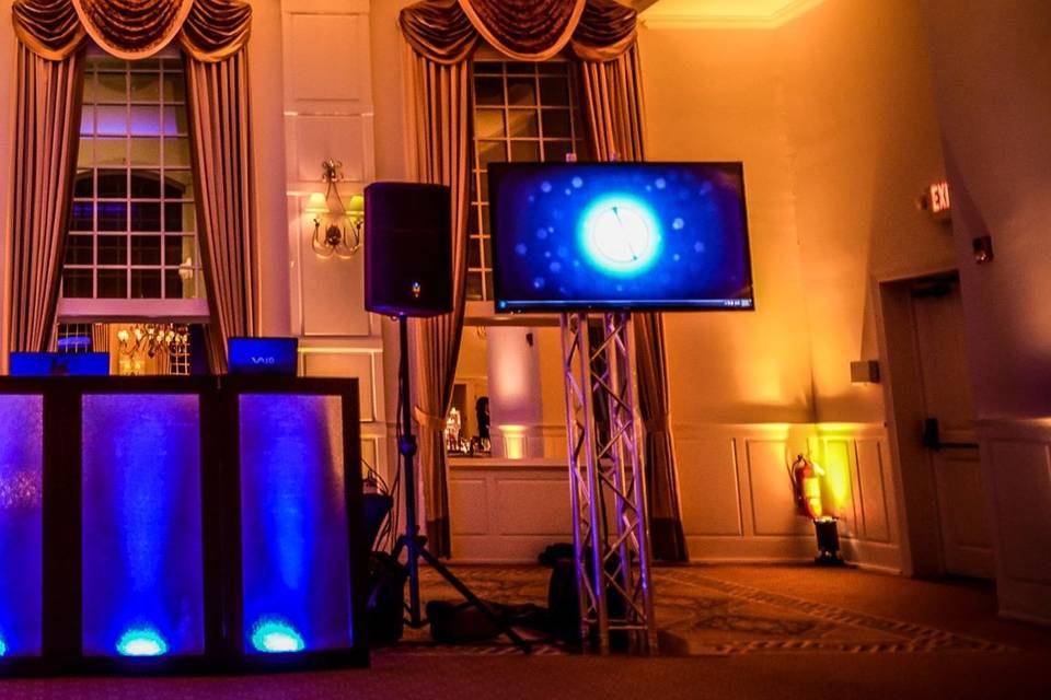 DJ booth setup