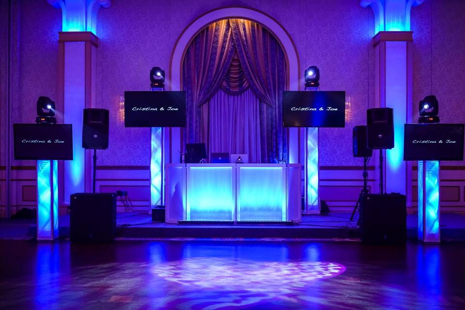 DJ booth setup