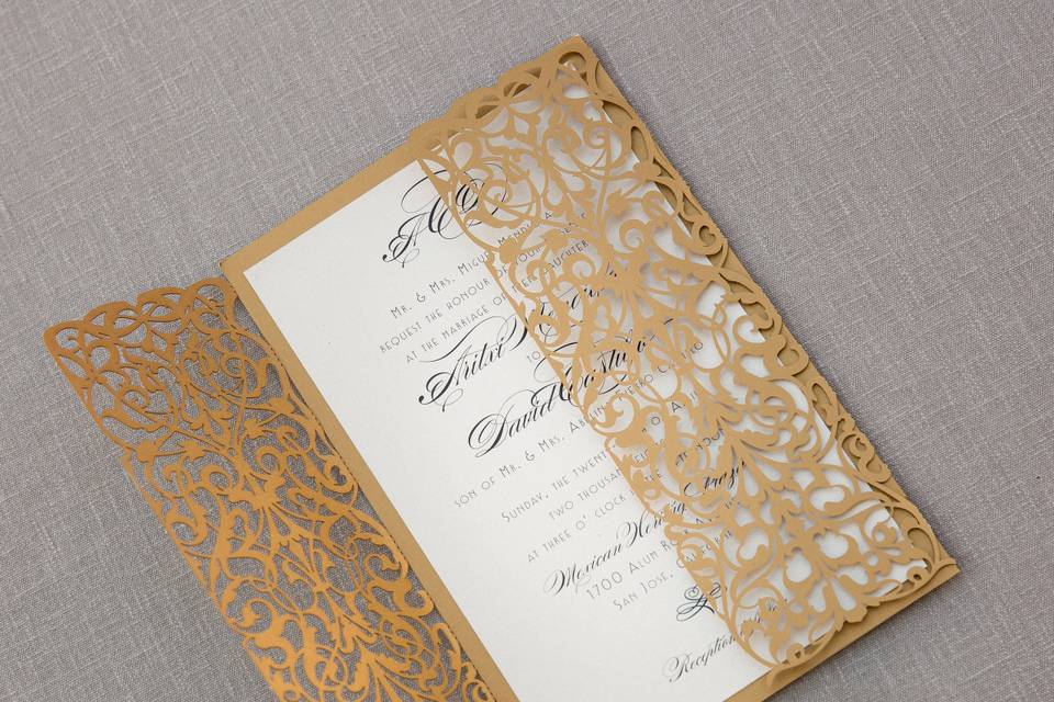 Antique Gold Laser Gatefold