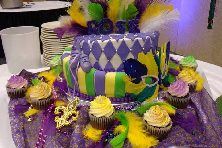 Bat Mitzvah Cake And CupCakes