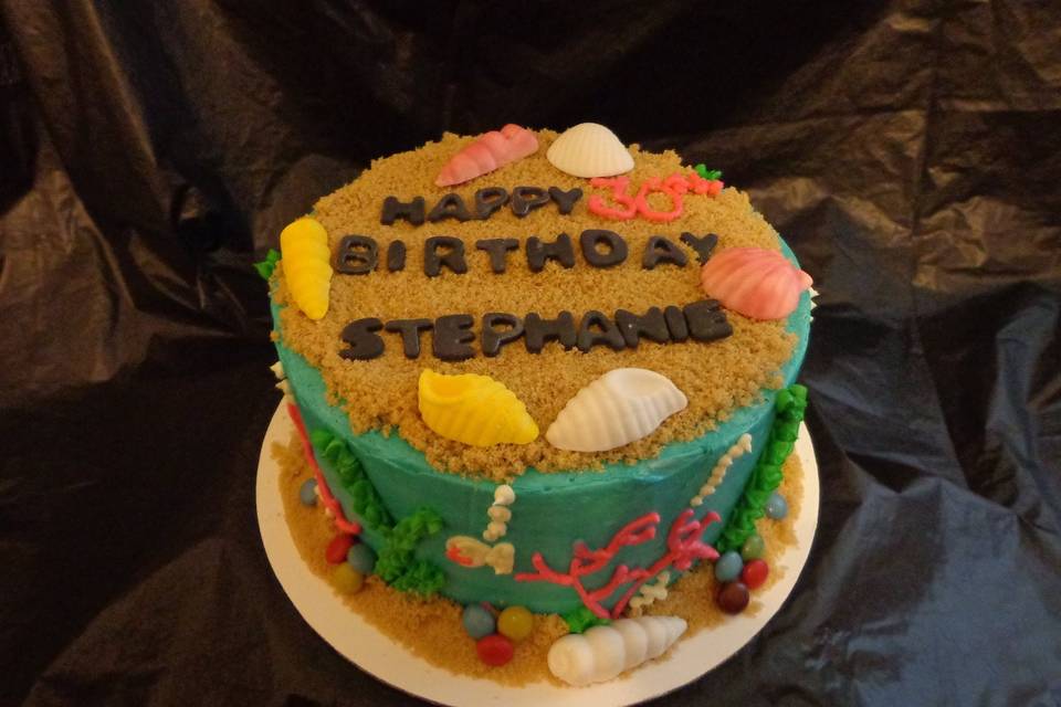 Under-The-Sea Themed Birthday Cake