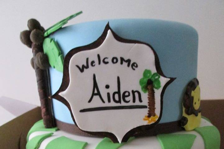 Jungle Themed Baby Shower Cake