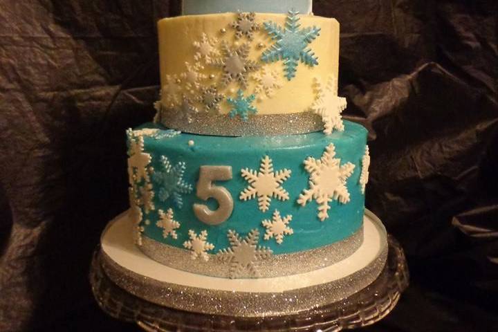 Frozen Themed Birthday Cake