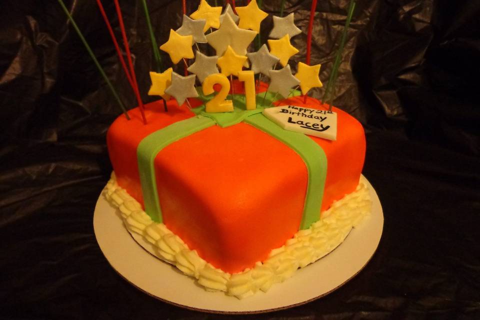 Christmas Packaged Themed 21st Birthday Cake