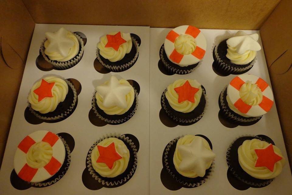 Nautical Baby Showe Themed CupCakes