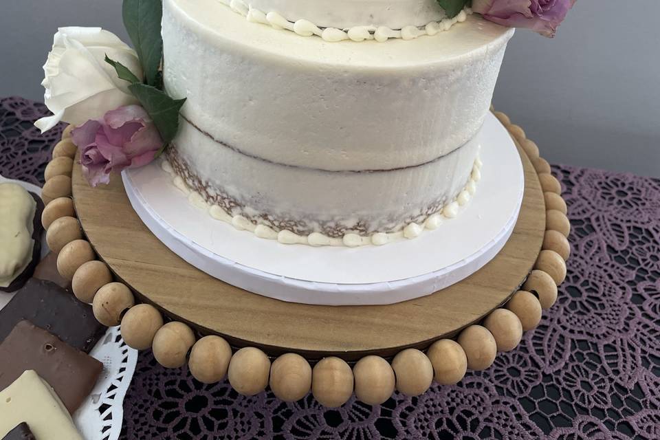 Simple Floral Baby Shower Cake