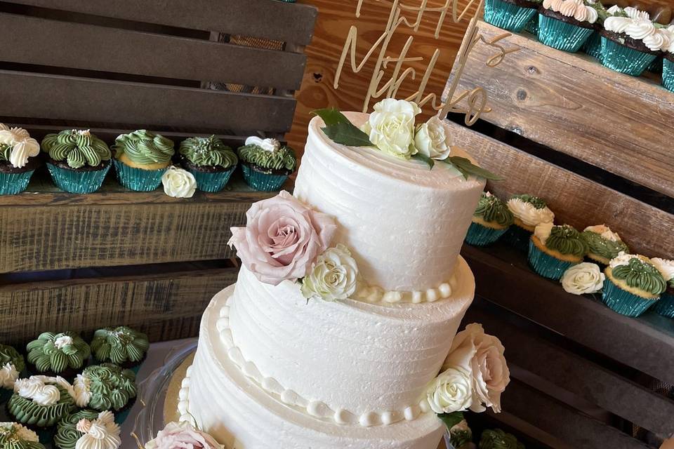 Rose Wedding Cake