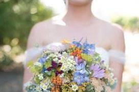 Sonoma wildflower bouquet, hand gathered and tied with ribbon.