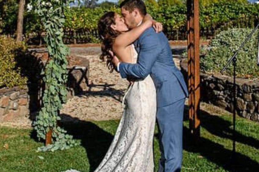 Wedding arch garland greenery