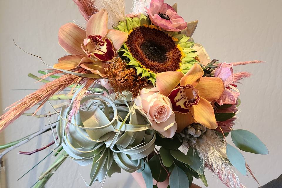 Boho unique bouquet dried