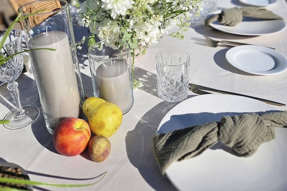 Garden party tablescape