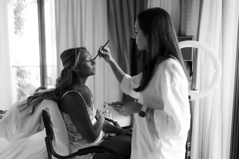 Getting the Bride ready...