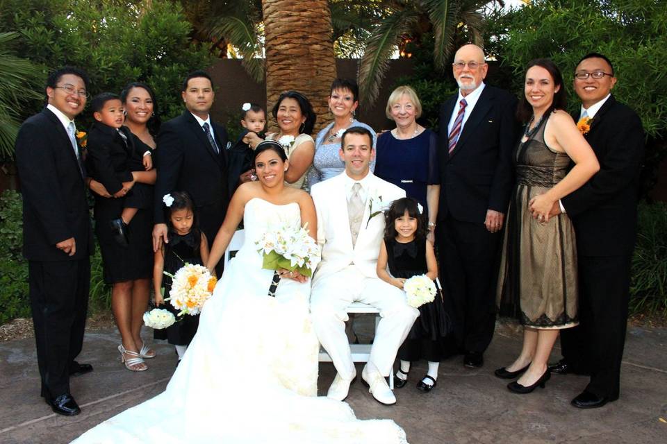 Couple with guests