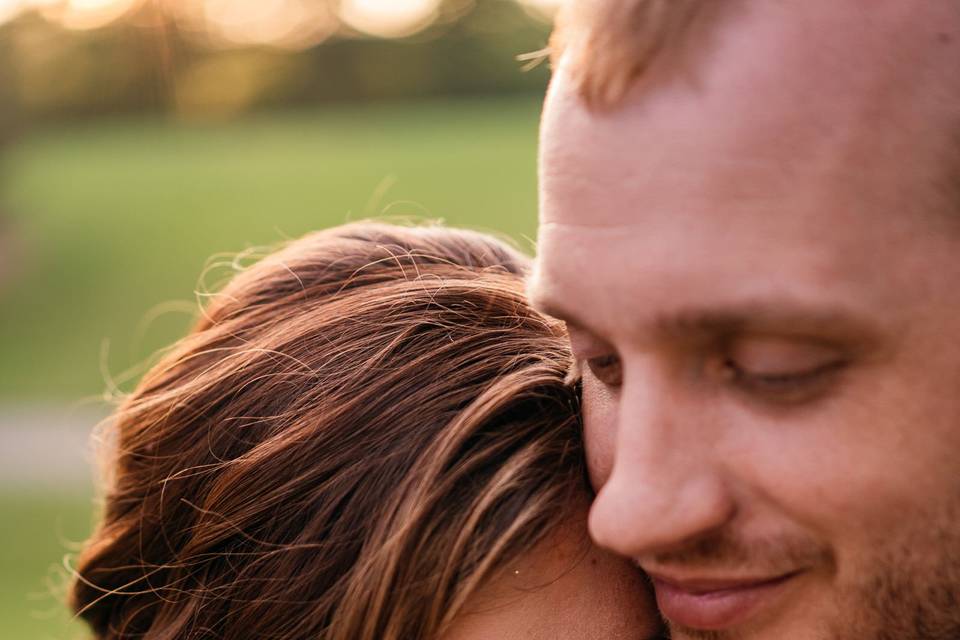 Loving couple embracing