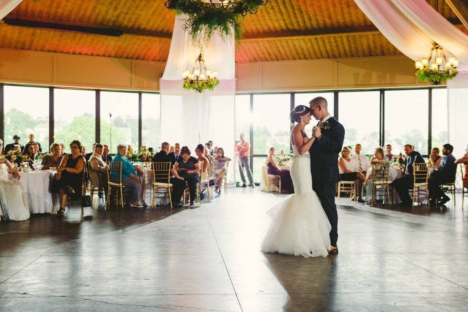 The bride and groom