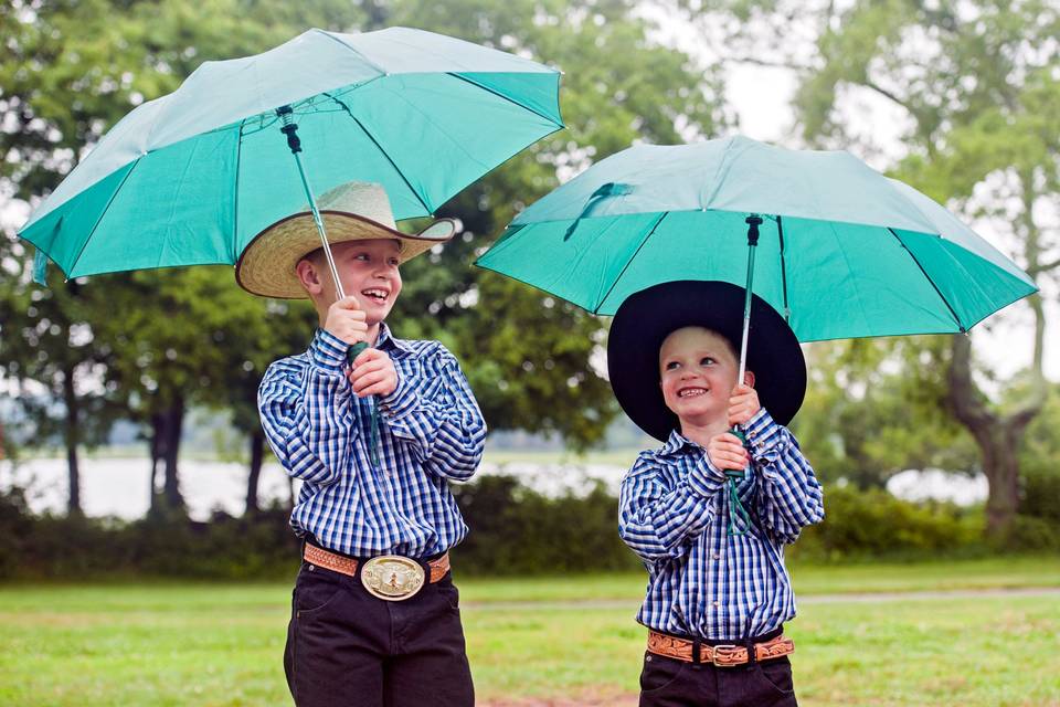 Cowboys in the rain