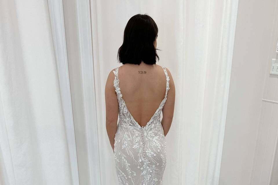 Back of gown